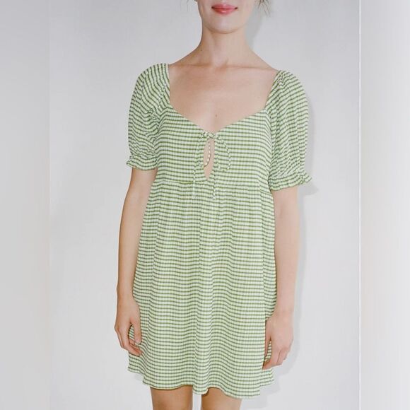 Lisa Says Gah mini dress in green stripe - Picture 3 of 9